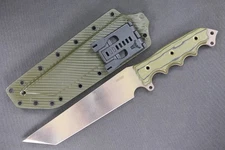 Busse Combat Cali-FORCE ONE .235" Desert Shadow Camo, Green/Black G10, Kydex