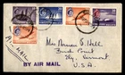 Mayfairstamps Malaysia 1955 Singapore to USA Planes and Boats Cover aax_11695