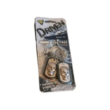 Car Air Freshener Driven Dog Tag Skull Black Out Aroma Hanging