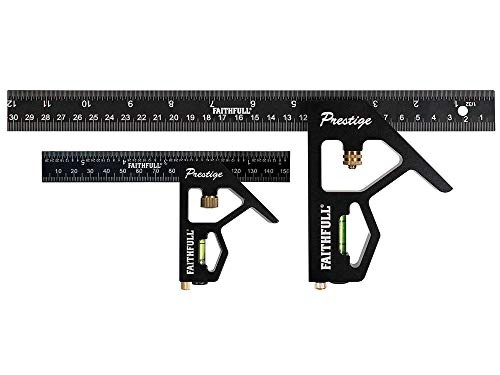 (TG. 1 x300mm 1 x 150mm) Faithfull FAICS300TCNC Prestige Twin Pack Aluminium Com