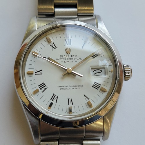 Rolex Oyster Perpetual Date 15000 34mm 1980s Mens Automatic All Original RA771