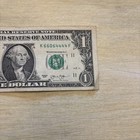 FANCY SERIAL NUMBER 1 DOLLAR BILL, TRINARY NOTE, K 66064444 F 2013 — photo 2