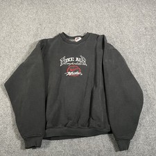 Vintage Nike Air Competition Crewneck Sweatshirt L Black 90s Embroidered Rare