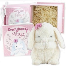 Tickle Main Everybunny Prays Bunny Plush Musical Prayer Toy for Christening