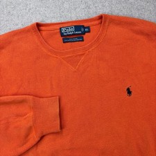 Vintage Polo Ralph Lauren Crewneck Sweatshirt Mens XL Faded Orange Heavyweight