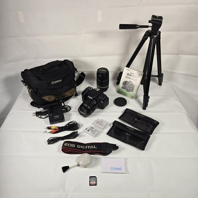 Canon Rebel T3i/600D Bundle w/ 18-55mm & 55-250mm Lenses, Bag, 32GB SD, & Tripod