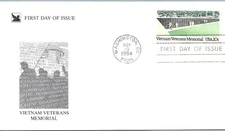 U.S. FIRST DAY COVER READER'S DIGEST SERIES 1980-1985 - VIETNAM VETERANS MEMORIA