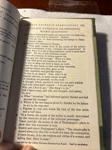 Hamlet by William Shakespeare - The Riverside Literature Series - 1931 & 1959 - Imagen 10 de 10