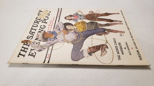 Saturday Evening Post July 29 1939 Cowboy Rope Tricks Floyd Davis ~Tarzan - Picture 3 of 4