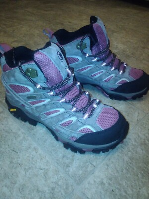 Merrell Women's Moab 2 Mid Waterproof Hiking Boot BOULDER/BLUSH - Size 7.5