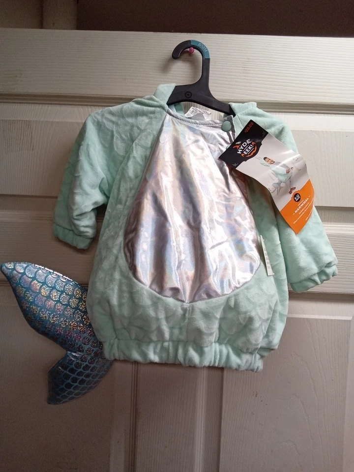 Hyde & Eek! Disfraz suéter narval verde azulado claro bebé infantil 6-12 meses Foto 2 de 4