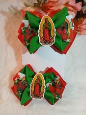 Hair Bows Set Virgen De Guadalupe