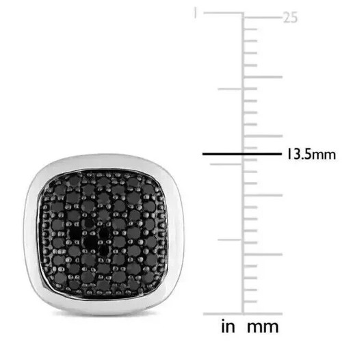 2Ct Round Cut Lab-Created Diamond Men's Wedding Cufflinks 14k White Gold Plated - 第 4/4 張圖片