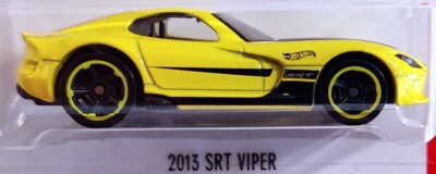 Hot Wheels 2017 Then and Now 2013 SRT Viper Yellow Dodge Mopar 1:64 DVB07