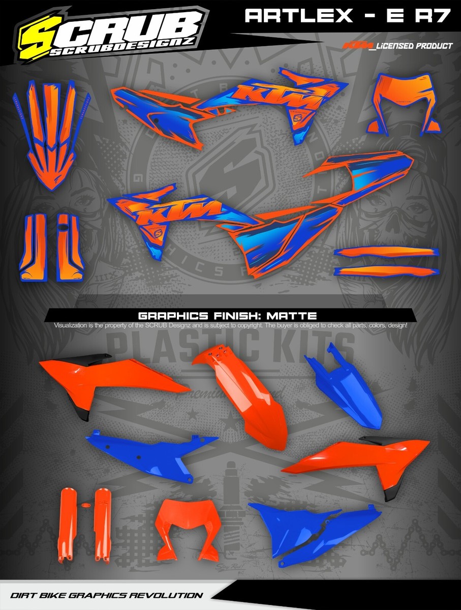Plastics + Graphics KTM 2024 2025 2026 EXC EXC-F XC-W XCF-W Orange