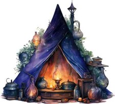 Magical Spell Tent Colourful Bedroom Wall Vinyl Sticker Decals l449