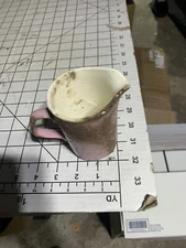 Vintage Mauve White Creamer And Coffee Tea Cup Ceramic B295