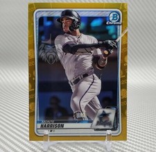 Monte Harrison SP GOLD /50📈2020 Bowman Chrome Prospect #BCP-156 Marlins, Angels