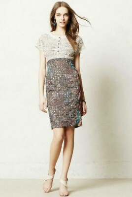 Anthropologie Byron Lars Beguile Lace Study Sheath Dress Size