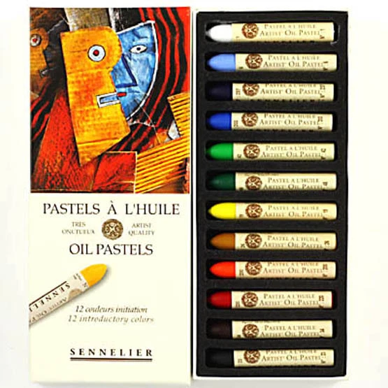 SENNELIER LA CARTE Sennelier 12 Introductory Assorted Oil Pastel Box Set Professional Artist Qualit