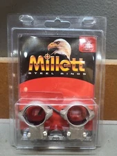 MILLETT 1" Rimfire Angle-Loc Scope Rings Windage Adj. Steel High Nickel #TP00907