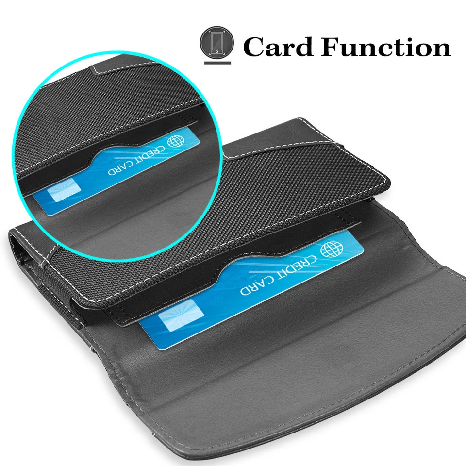 Coldre horizontal clipe de cinto estojo de transporte bolsa para telefone Apple iPhone/Samsung - Imagem 4 de 4