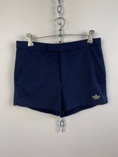 Adidas vintage 90s men's tennis shorts blue made in Hong Kong US 18