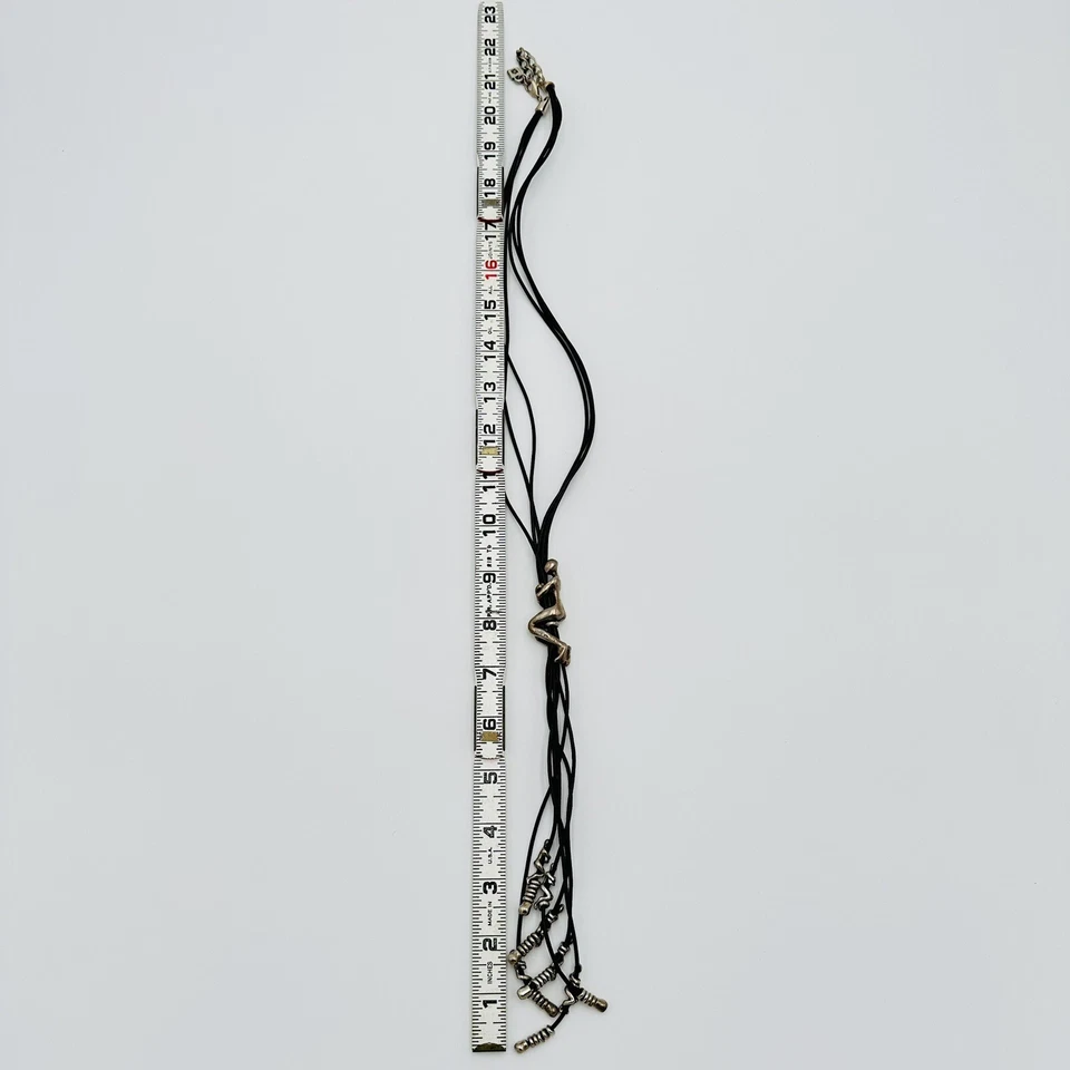 Collar UNO De 50 Be A Climb Bolo Borla Deslizante Mujer Colgante Plata y Cuero Foto 2 de 4