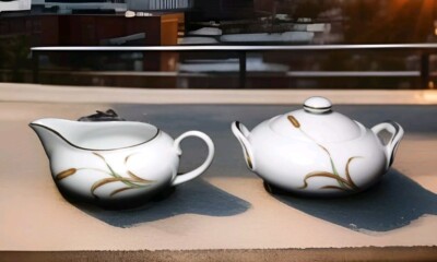 Sango September Song China RARE & Elegant! Sugar & Creamer MCM Vintage 1960s