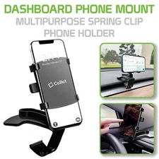Cellet Adjustable Rear View Mirror, Dashboard, Sun Visor Phone Holder