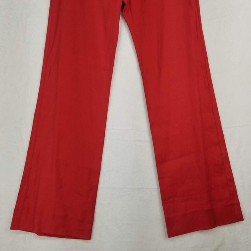 Cabi Linen Blend Trouser Pants #5503 4 Valentine Red Wide Leg Bootcut - Picture 5 of 13