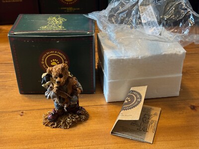 Vintage 1997 Boyds Bears & Friends The Bearstone Bruce as the Shepherd Figurine
