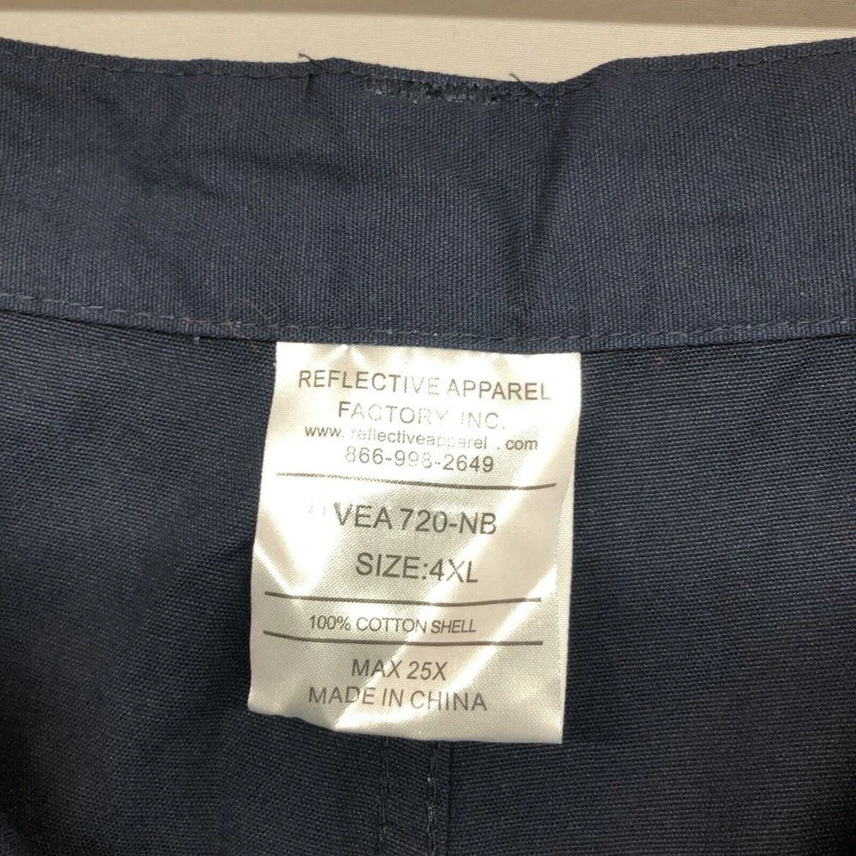 Nuevo 3M Scotchlite Reflectante Pierna Recta Azul Marino Hombres Pantalones de Carga Talla 4XL 4 Foto 4 de 4