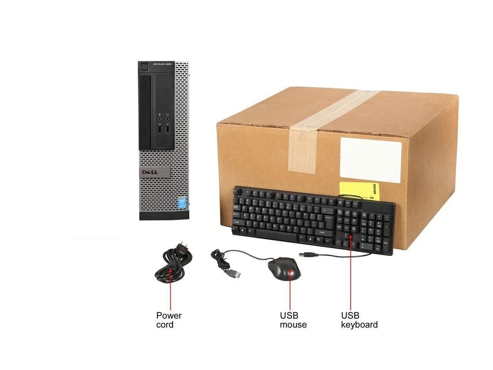 Dell OptiPlex Win 7 Pro Core i3 3.4GHz PC 500GB/4GB 90 Day Warranty WiFi 32BIT - Image 2 of 4