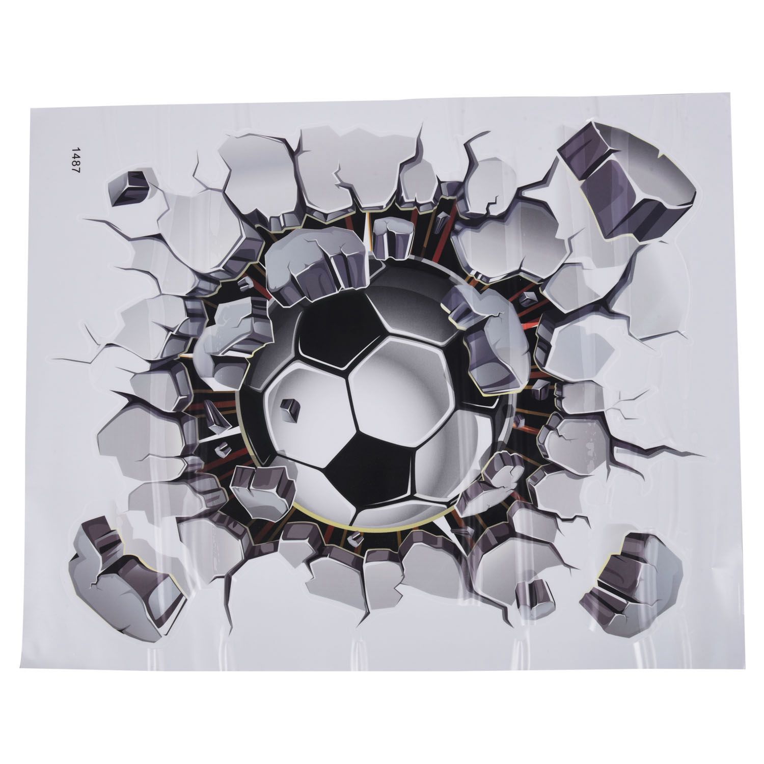 3D PVC Soccer Football Wall Decal Mural Art Sticker Room Decor R5H4