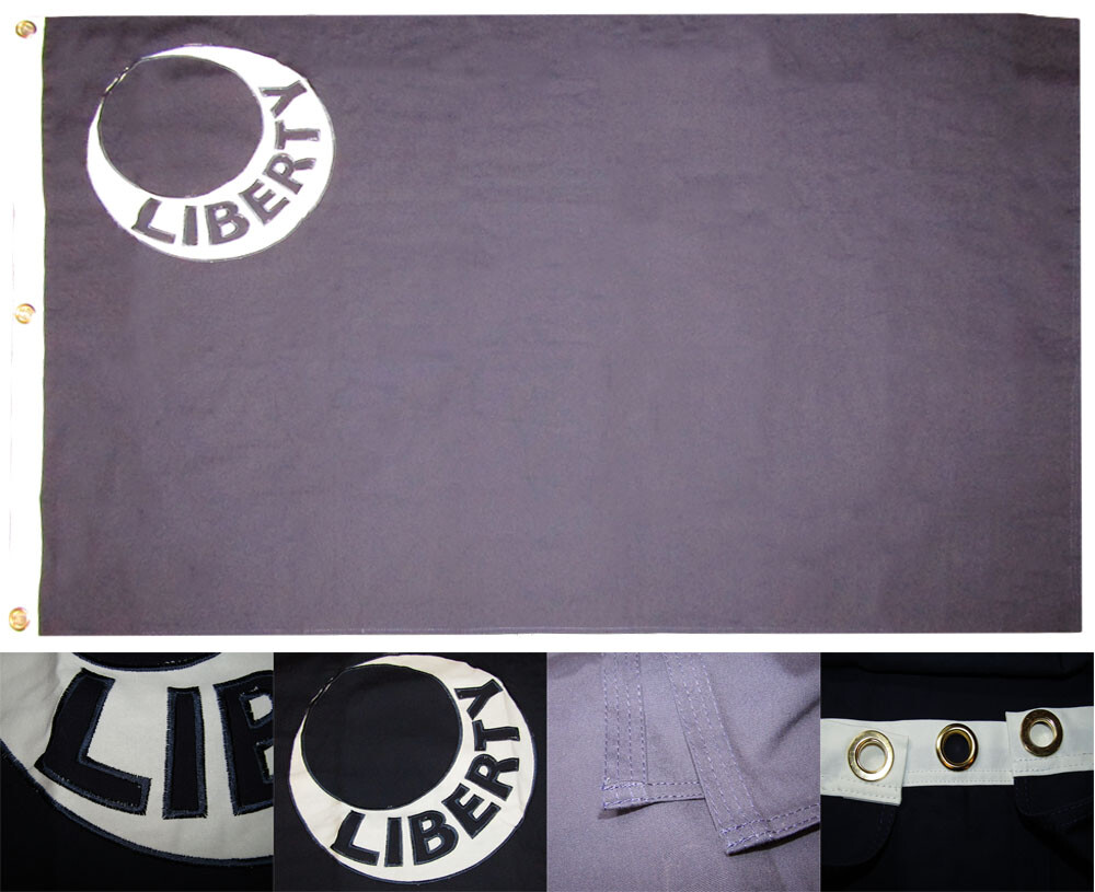3x5 Embroidered FORT MOULTRIE Liberty In Moon Premium 100% Cotton Flag Banner
