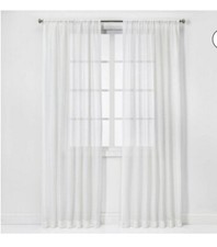 Threshold 1pc Light Filtering Linen Window Curtain Panel