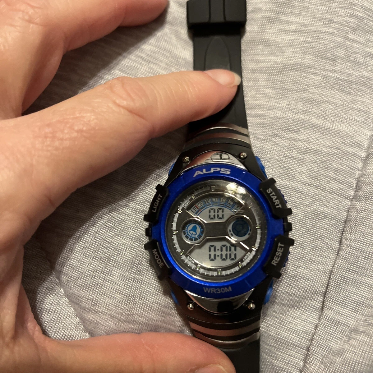 Orologio Digitale A ALPS SKM1266 Uomo, LED, Cronometro, 50m Impermeabile, Silicone - 4