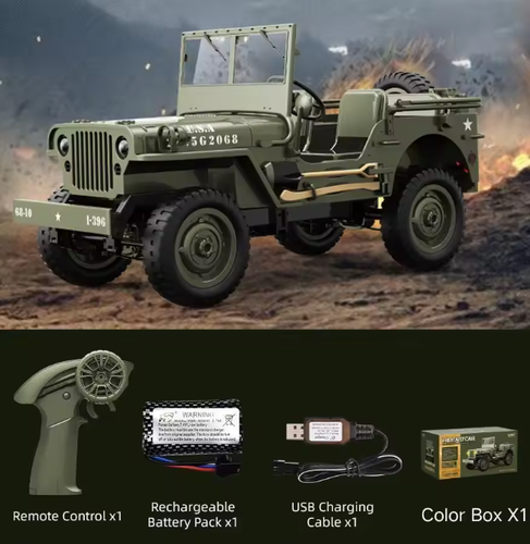 MLBB JJRC C8815 Rc Car 2.4g Crawler Climbing Scale Off-Road Vehicle Military - Photo 7/10