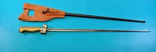 French Model 1886 Lebel Rifle Epee Long Bayonet Sword Scabbard & Leather Frog