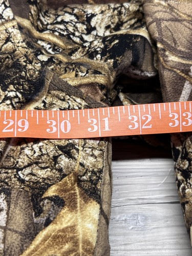 Burly Camo Hunting Jacket Size 2XL Brown Woodland Hooded Full Zip Insulated Coat - Picture 8 of 9