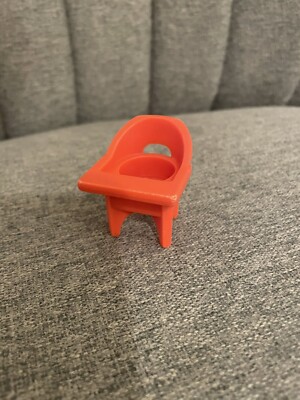 Fisher Price Little People Haus Ersatz orange Baby Hochstuhl 80er 70er Jahre
