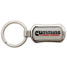 Cummins Keychain Turbo Diesel Metal Chrome Key Ring Tag FOB Engine, great gift!