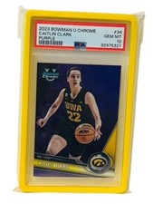 Caitlin Clark PSA 10 Rookie RC 2023 Bowman U Chrome Purple #34 LOW POP sp /399