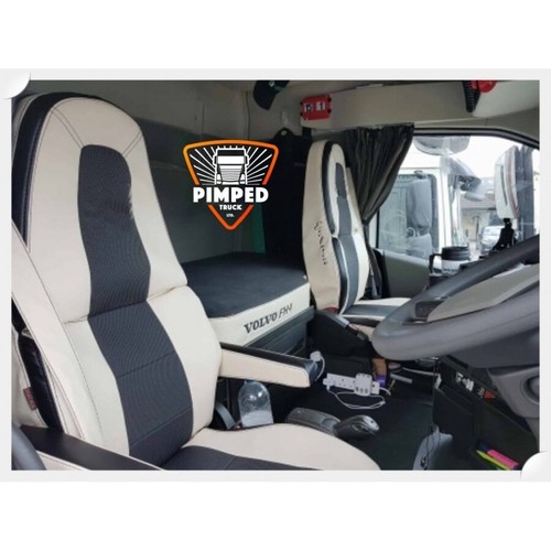 TRUCK SEAT COVERS VOLVO FH4 / FH5 BEIGE ECO LEATHER SEAT COVERS