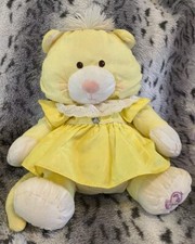 1980s Puffalump Yellow Kitty Cat Fisher Price Vintage Plush Toy