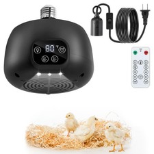 1 Pack Chicken Coop Heater with Remote, 200W Chicken Coop Warmer Temperature ...