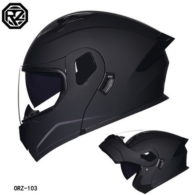 Orz Unisex Motorrad Helm mit Doppellinse Helm DOT Zertifiziert Motorcycle Helmet