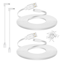 2-Pack 25 Ft Micro USB Extension Cable Compatible with Wyze Cam V4, Wyze Cam Pan