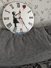 wanduhr Bansky Vintage Uhr Kunst Art Glas Ein...